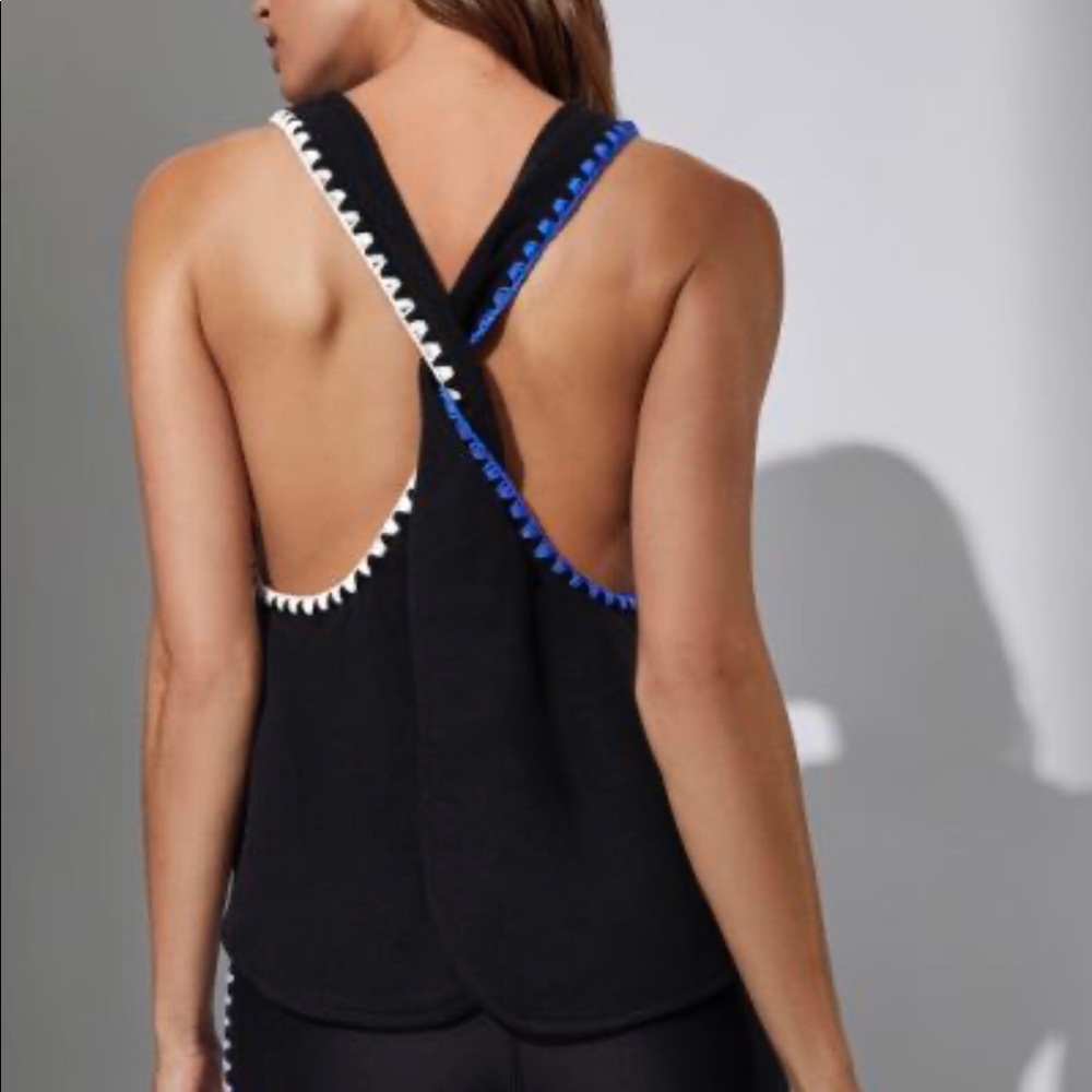 Carbon 38 crochet twist-back tank